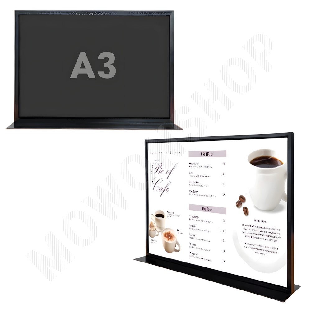 led 배너대 커피 네일 메뉴판 스탠드 탁상용 배너 스탠딩 세우는 간판 a3
