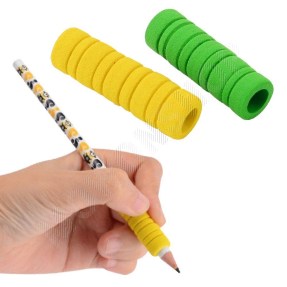 연필 그립 볼펜 에벌레 스펀지 펜슬 색연필 깍지 1개