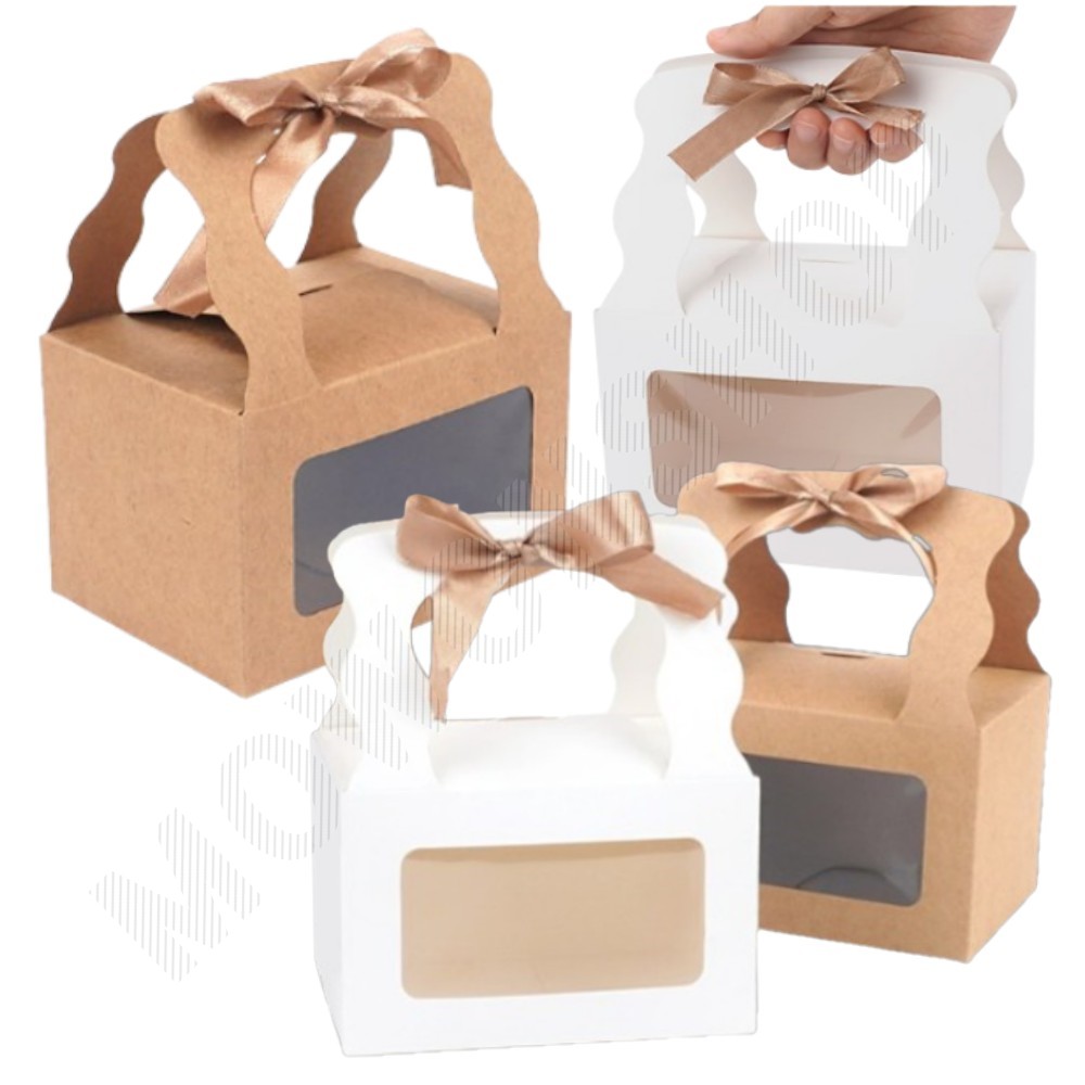 창문형 박스 선물상자 답례 선물용 투명 손잡이 종이 포장 박스