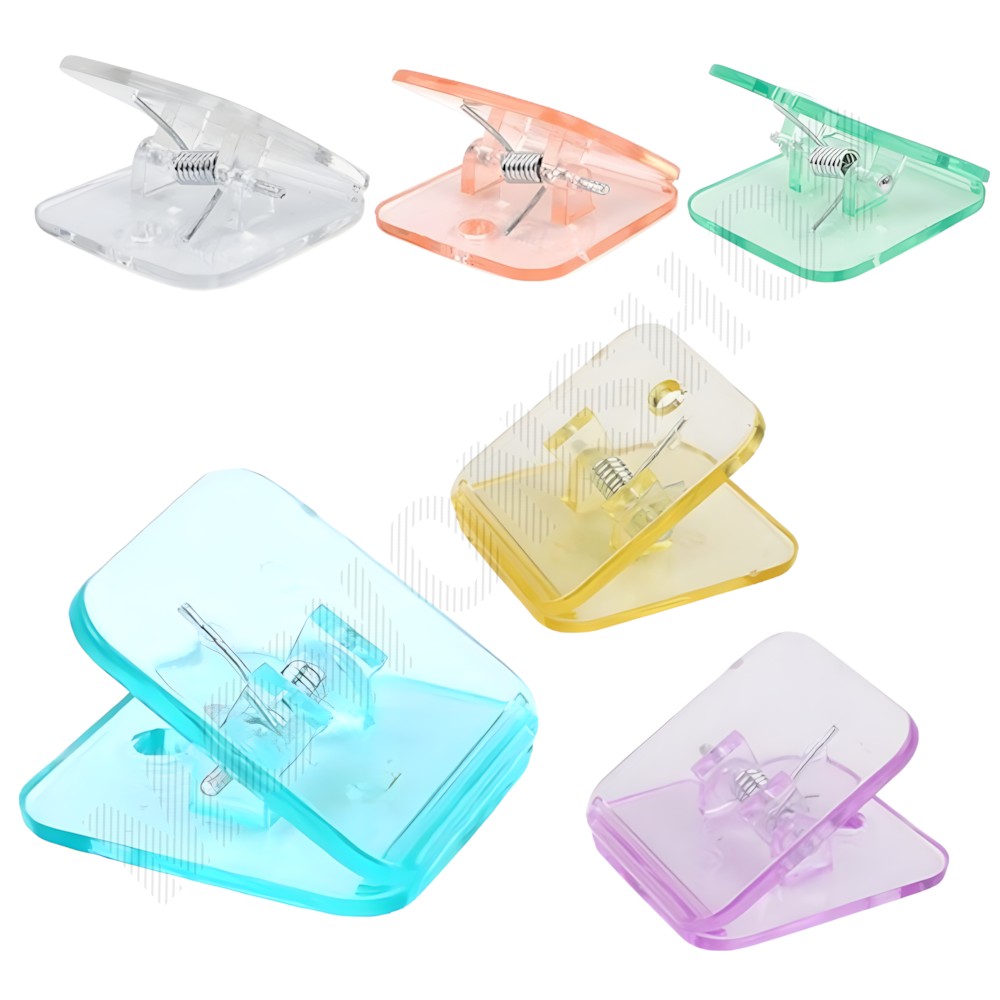 플라스틱 집게 사무용 종이 문서 집게 서류 고정 클립 사각