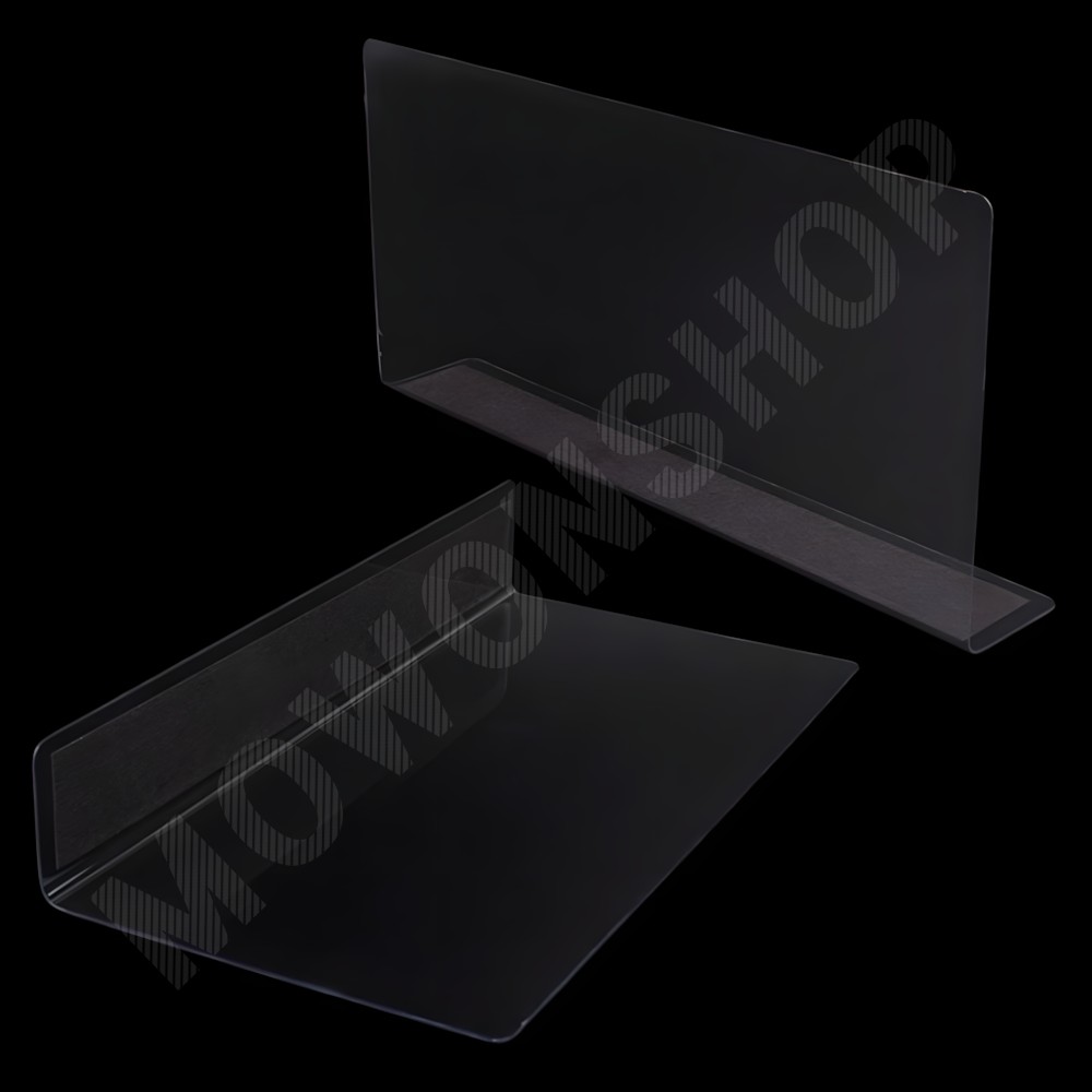 L자칸막이 아크릴 플라스틱 투명 간이 가림판 자석 25x12