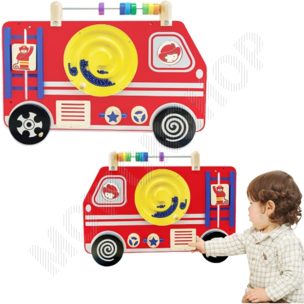 에듀테이블 원목 아기 체육관 소방차 만1세교구