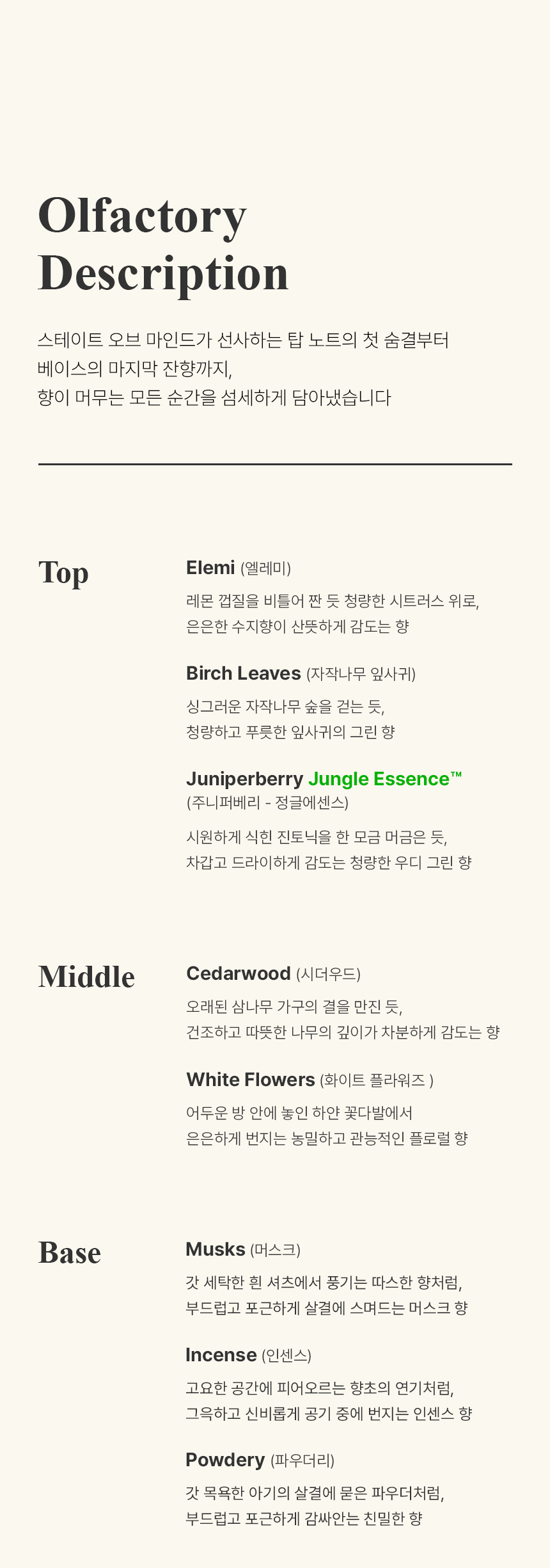 [백화점] 더 리더스 노트 오 드 퍼퓸 EDP 니치 향수 스테이트 오브 마인드, 30ml, 1개 상세 이미지 9