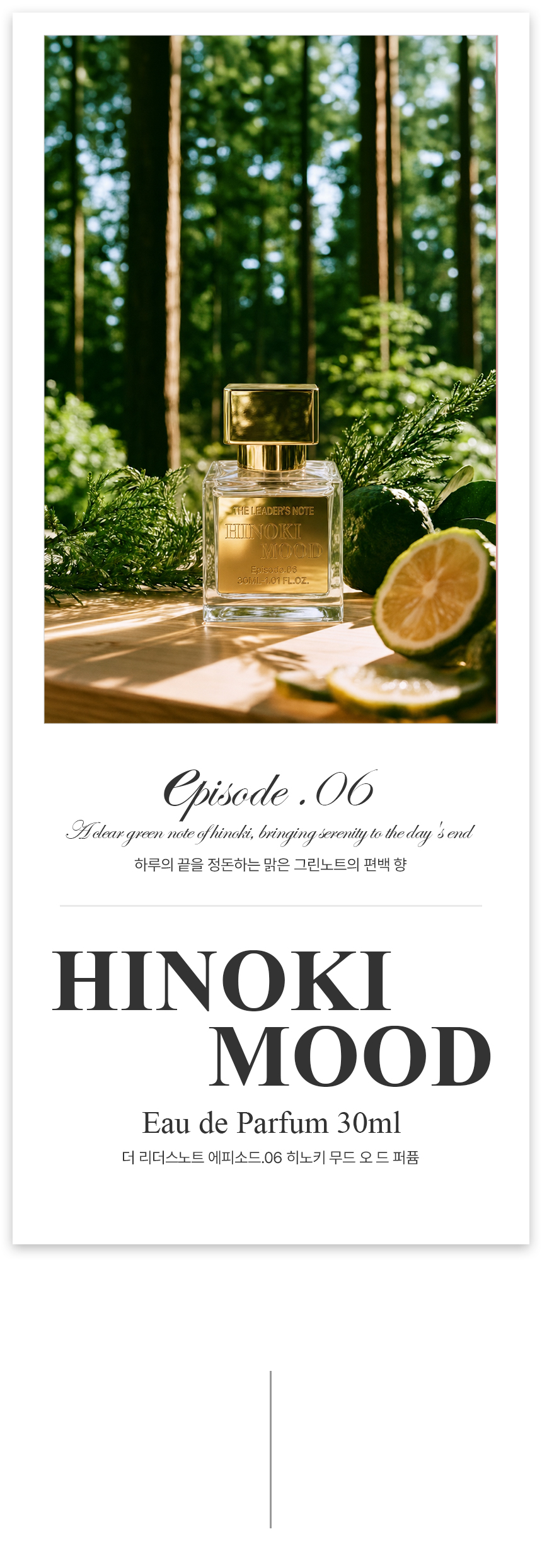 [백화점] 더 리더스 노트 오 드 퍼퓸 EDP 니치 향수 히노키무드, 30ml, 1개 상세 이미지 1