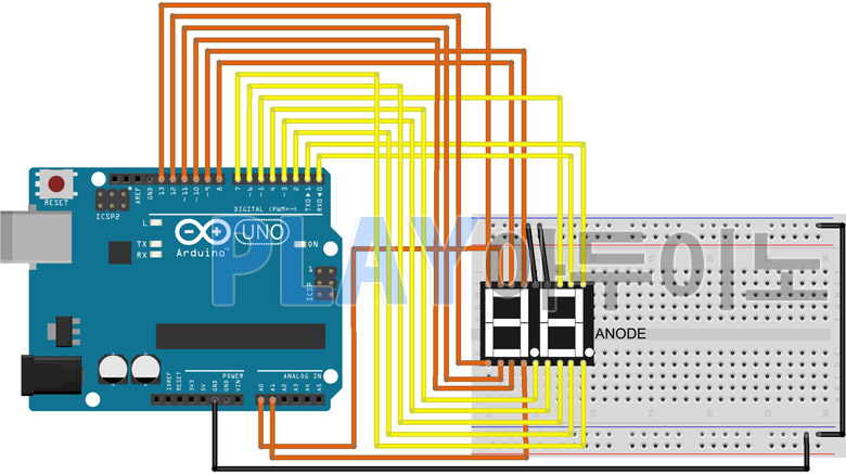 Ca Fnd Module LED 7세그먼트 FND CA 2pcs D25-1