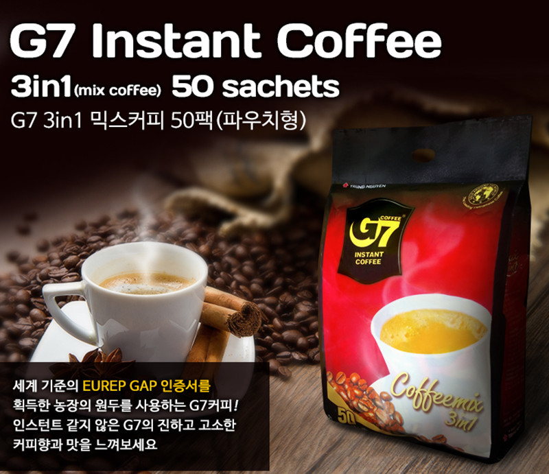 G7 3in1 Instant Coffee mix50 x 16g=800g Sachets Trung Nguyen