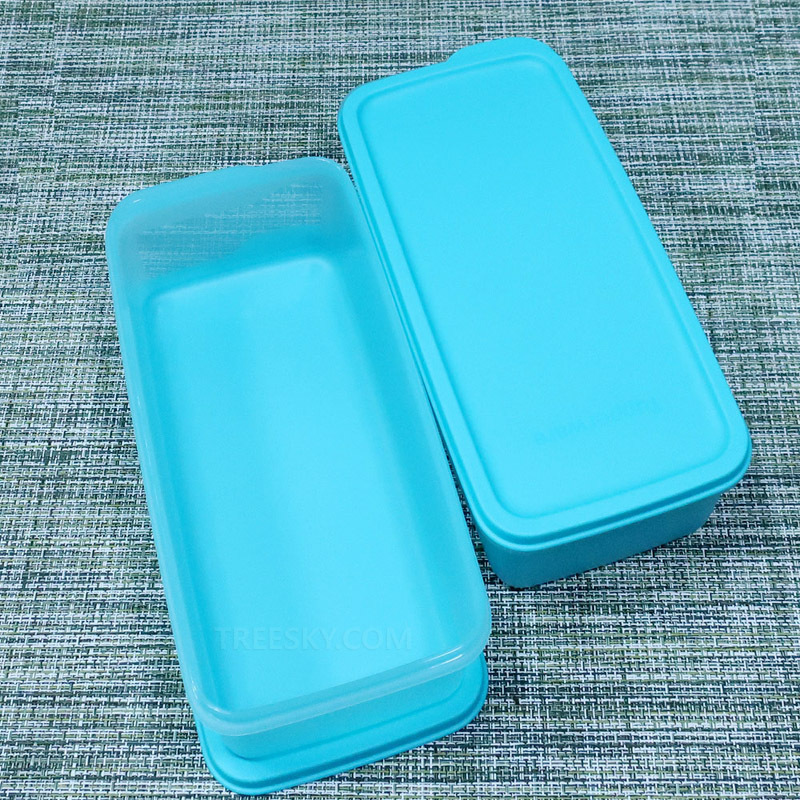 타파웨어 프레쉬 세이버 싱싱야채 직사각 냉장용기세트-1.3L 2개/민트블루 (145) #1