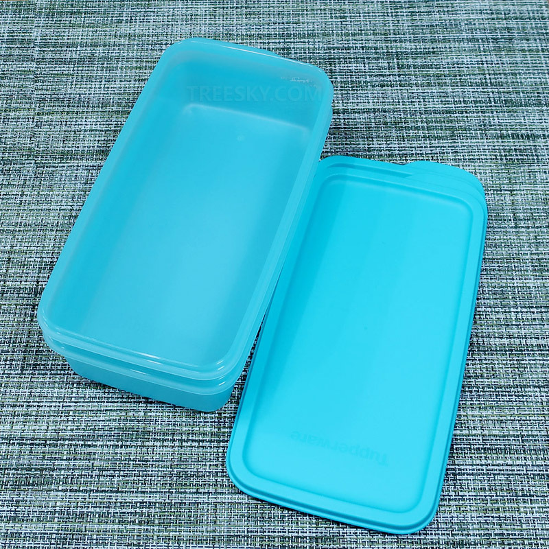 타파웨어 프레쉬 세이버 싱싱야채 직사각 냉장용기세트-1.3L 2개/민트블루 (145) #2