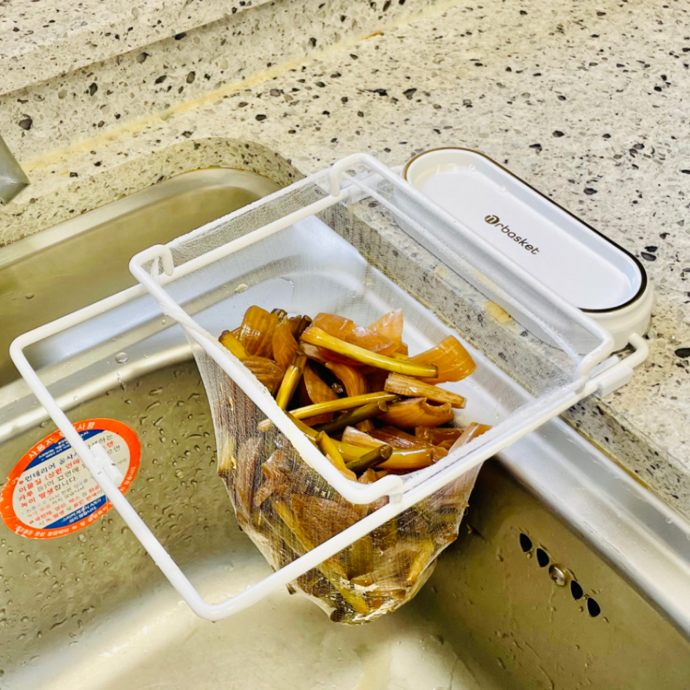 접이식 싱크대 음식물 거름망 거치대