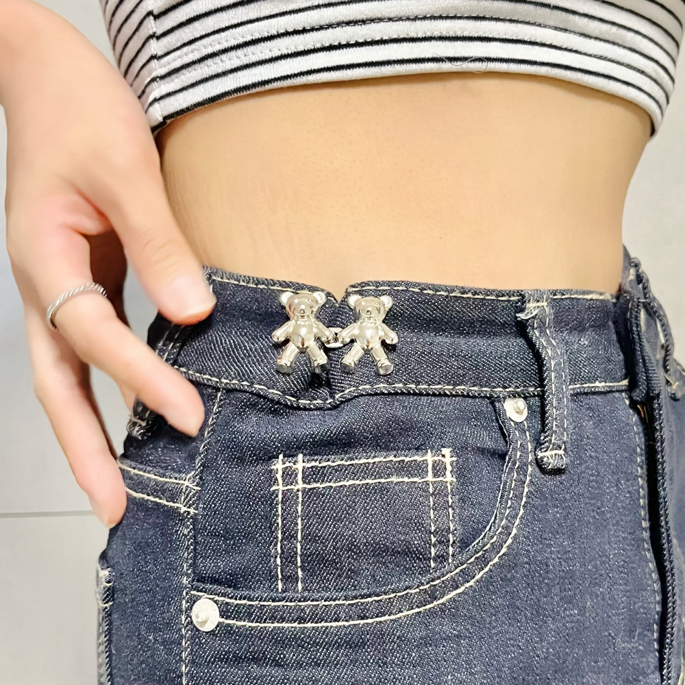 옷단추 옷단추실버 실버액세서리 단추 허리조절솔루션 실버단추 허리조절용품 허리조절단추실버 실버악세사리 허리조절제품 실버 요술단추 곰돌이 바지 허리조절 허리조절단추
