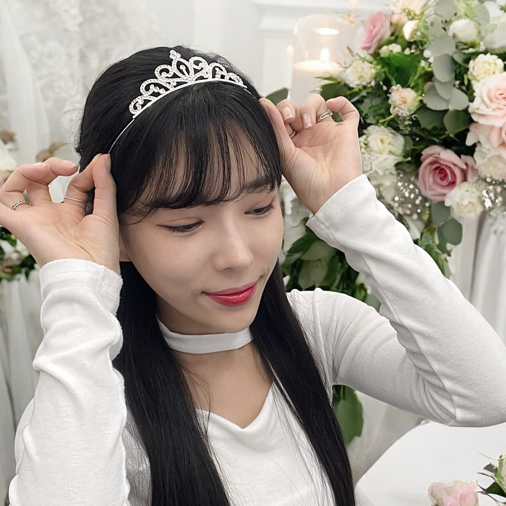 웨딩액세서리 부채스타일티아라 프린세스왕관 셀프웨딩헤어장식 헤어브로치 셀프웨딩왕관 웨딩헤어밴드 선물용티아라 웨딩헤어악세사리 티아라호프 셀프웨딩액세서리 웨딩 왕관머리띠 티아라