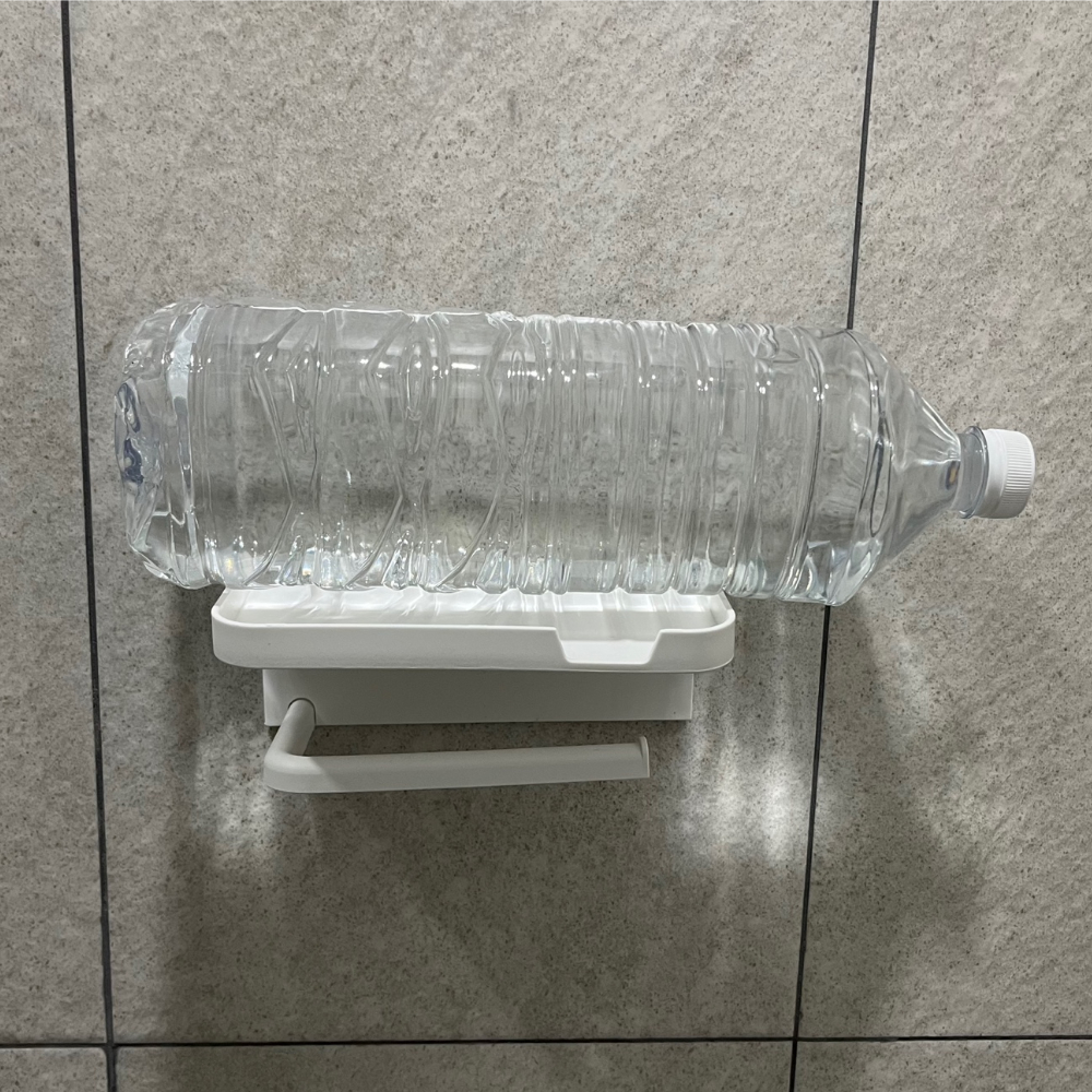 인테리어용품 심플휴지거치대 화장실소품 휴지걸이선반 욕실휴지걸이 캠핑용휴지걸이 야외휴지걸이 스테인리스휴지걸이 벽걸이주방선반 화장실가구 화장지보관함 선반형 무타공 화이트 휴지걸이