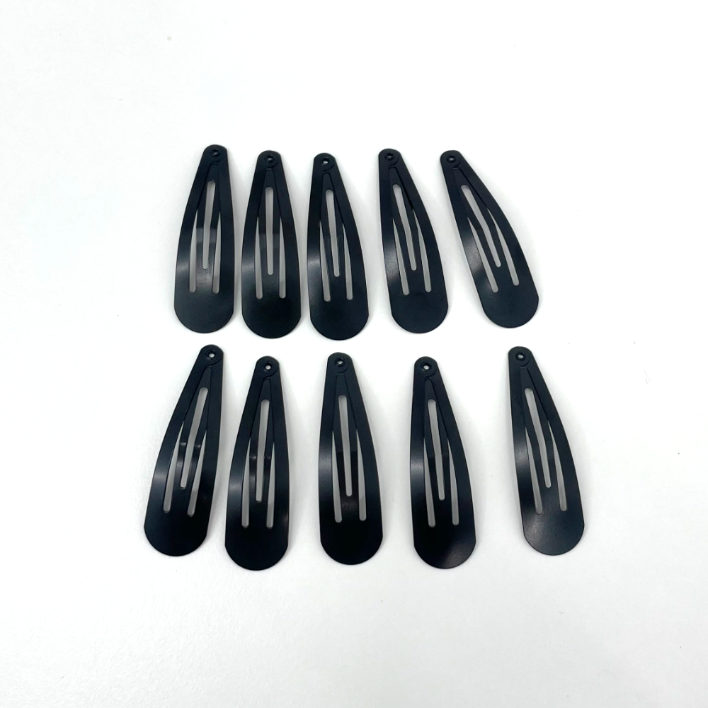 헤어핀여성 화난머리핀 머리무지개컬러 펫펜던트락 똑딱이핀 집게헤어핀 물결머리핀 헤어핀 오로라핀 작은머리핀 이모티콘머리핀 꽃핀 패션머리핀 48cm 검정 똑딱핀 10P 머리핀