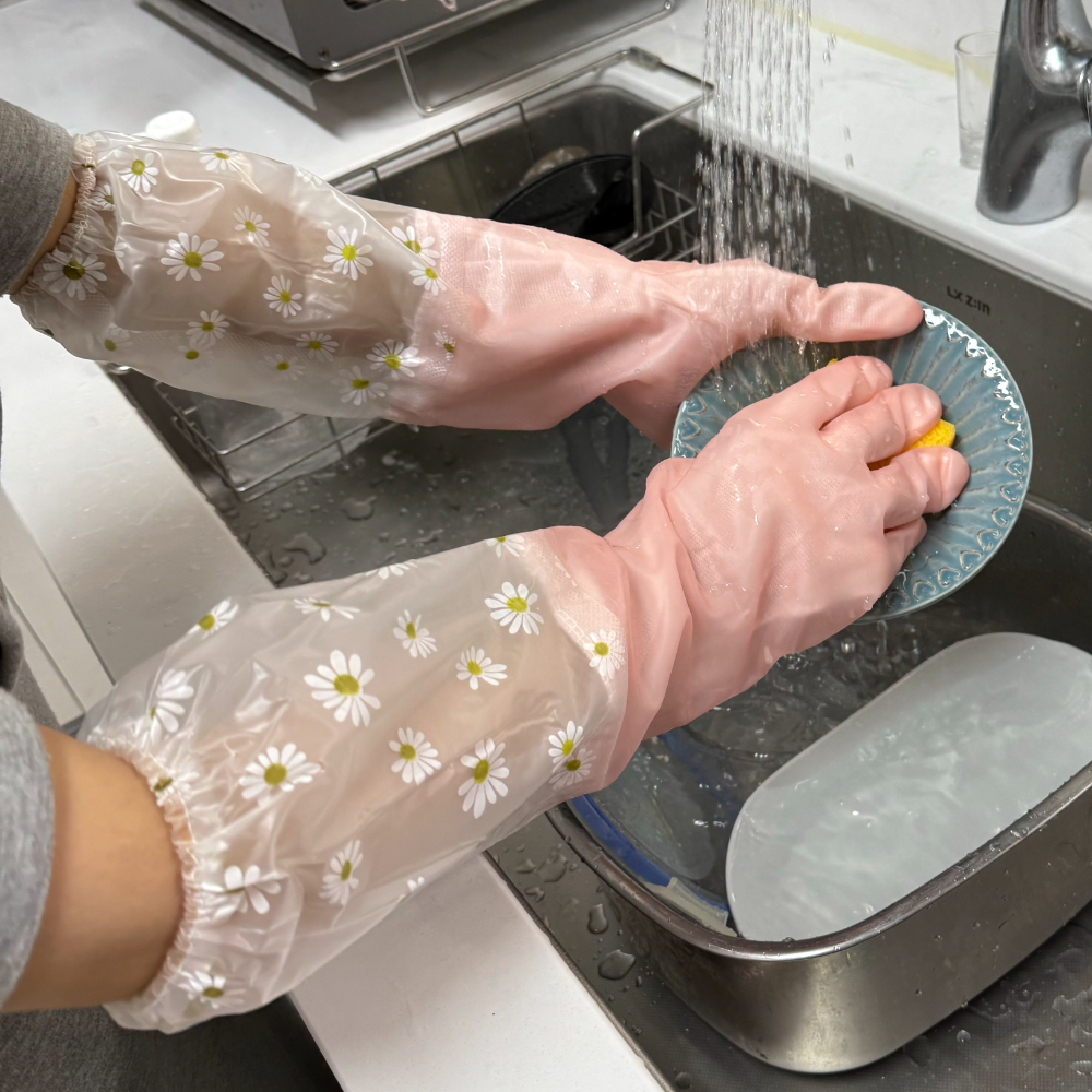 기모 설거지 긴 고무장갑