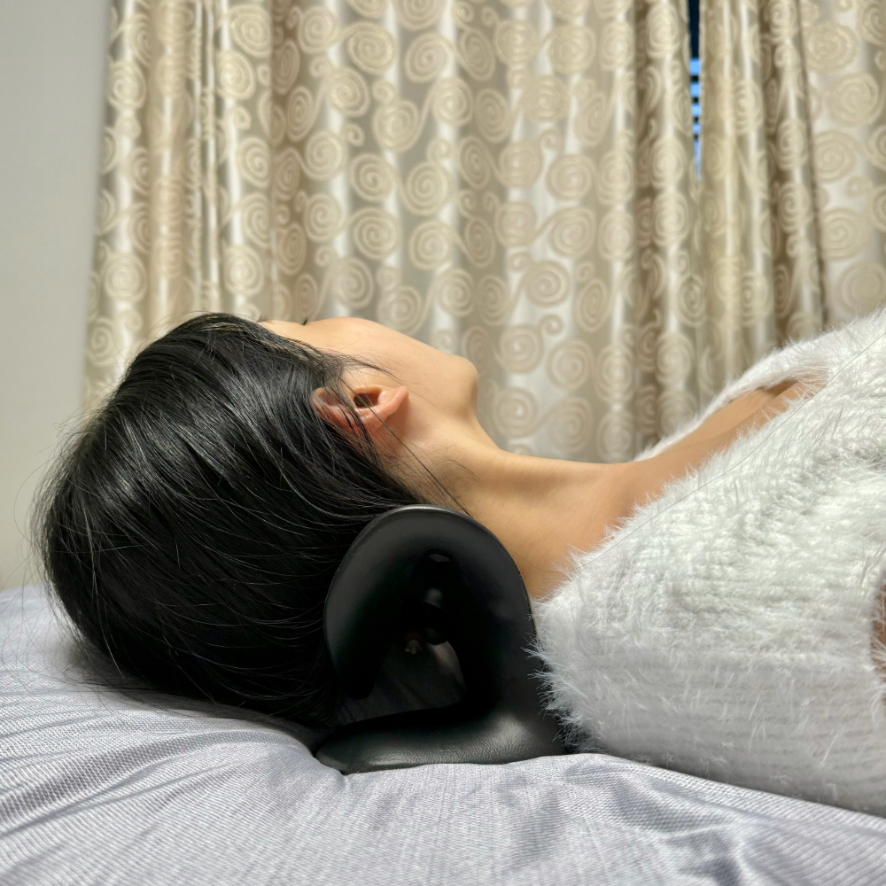 넥스트레칭장비 목피로해소기 넥스트레쳐 목스트레칭툴 목마사지기 스트레칭 블랙 목 목스트레칭기