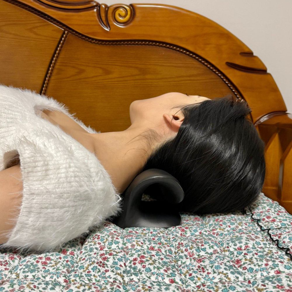 넥스트레칭장비 목피로해소기 넥스트레쳐 목스트레칭툴 목마사지기 스트레칭 블랙 목 목스트레칭기