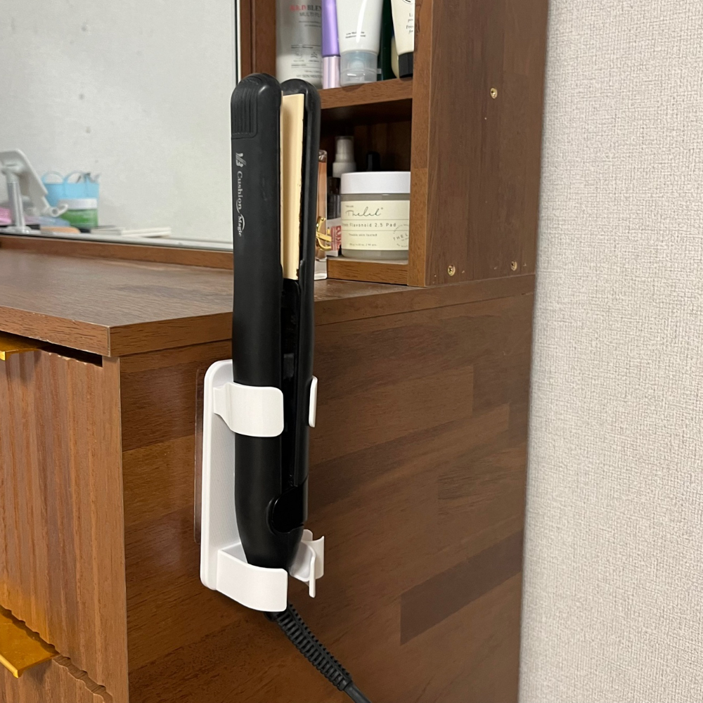 머리스타일러홀더 헤어스타일링도구 파우치실리콘고데기 고데기 핸디고데기 고데기거치대 파우치고데기 실리콘고데기 고데기보호패드 미니고데기 고데기실리콘매트 화이트 거치대 무타공