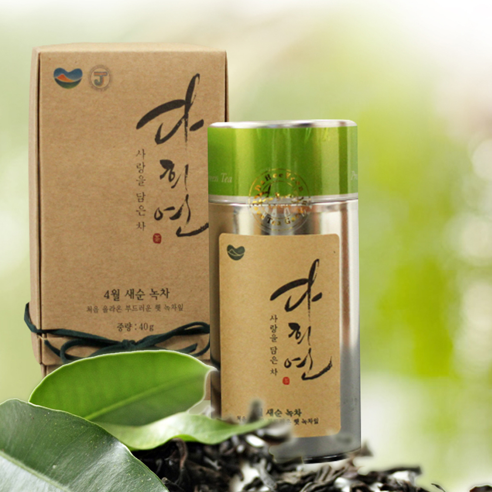 다희연 4월 새순 녹차 40g 제주도 유기농 잎차