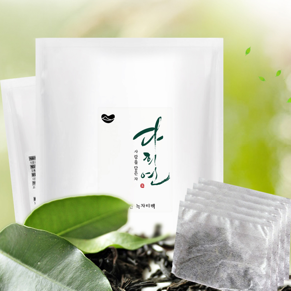 다희연 녹차 티백 5g x 1000포 제주도 유기농 사각 잎차