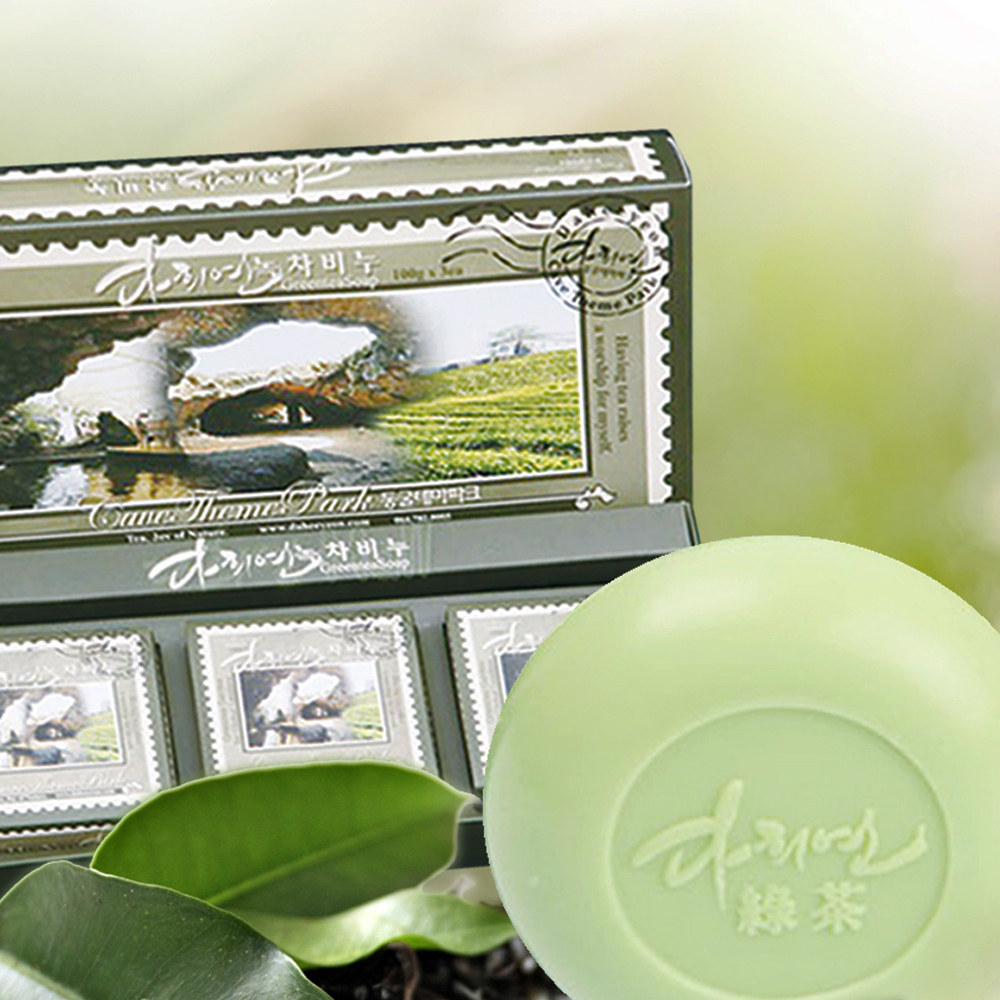 더블 딥 클랜징  제주 다희연 녹차 비누 100g x  3개 세트 