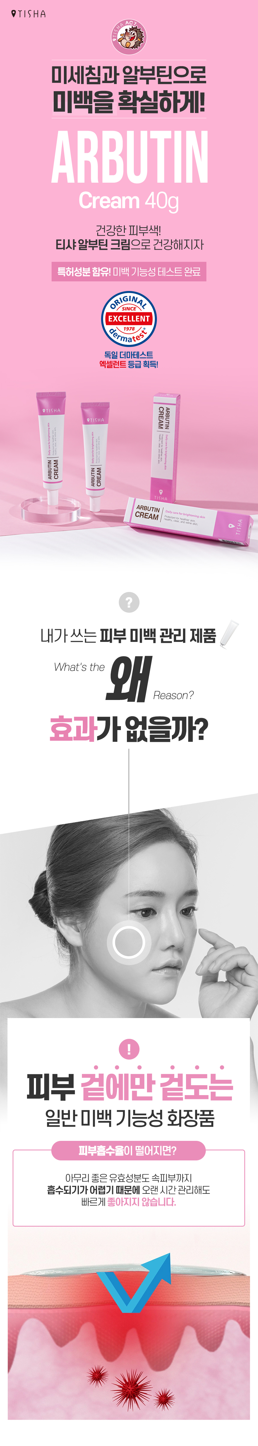 니들샷 미백주름케어 티샤 알부틴크림 40g 상세 이미지 5