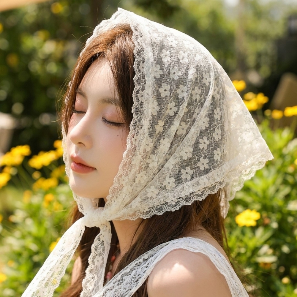 레이스 헤어 스카프