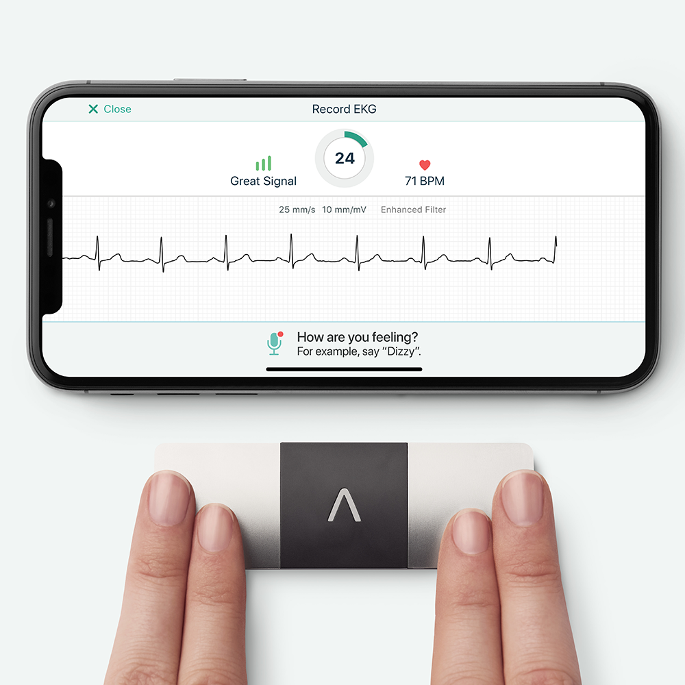 [오므론] 얼라이브코어 KardiaMobile 6L 심전도계 심전도 검사 부정맥 모니터