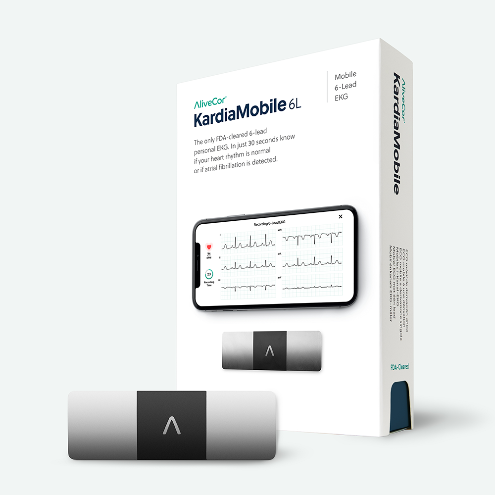 [오므론] 얼라이브코어 KardiaMobile 6L 심전도계 심전도 검사 부정맥 모니터