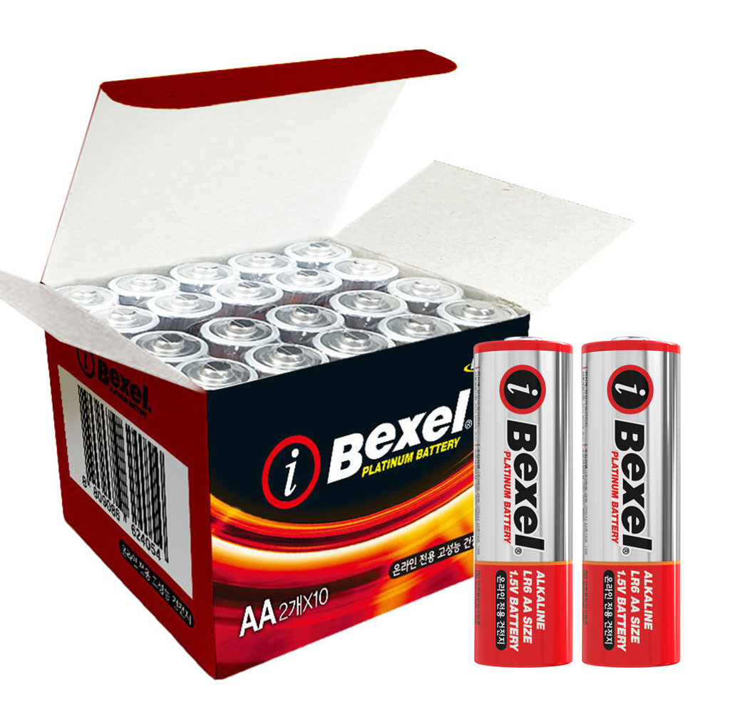 [벡셀] 아이플래티넘 고성능 알카라인 건전지 AA 20개입
