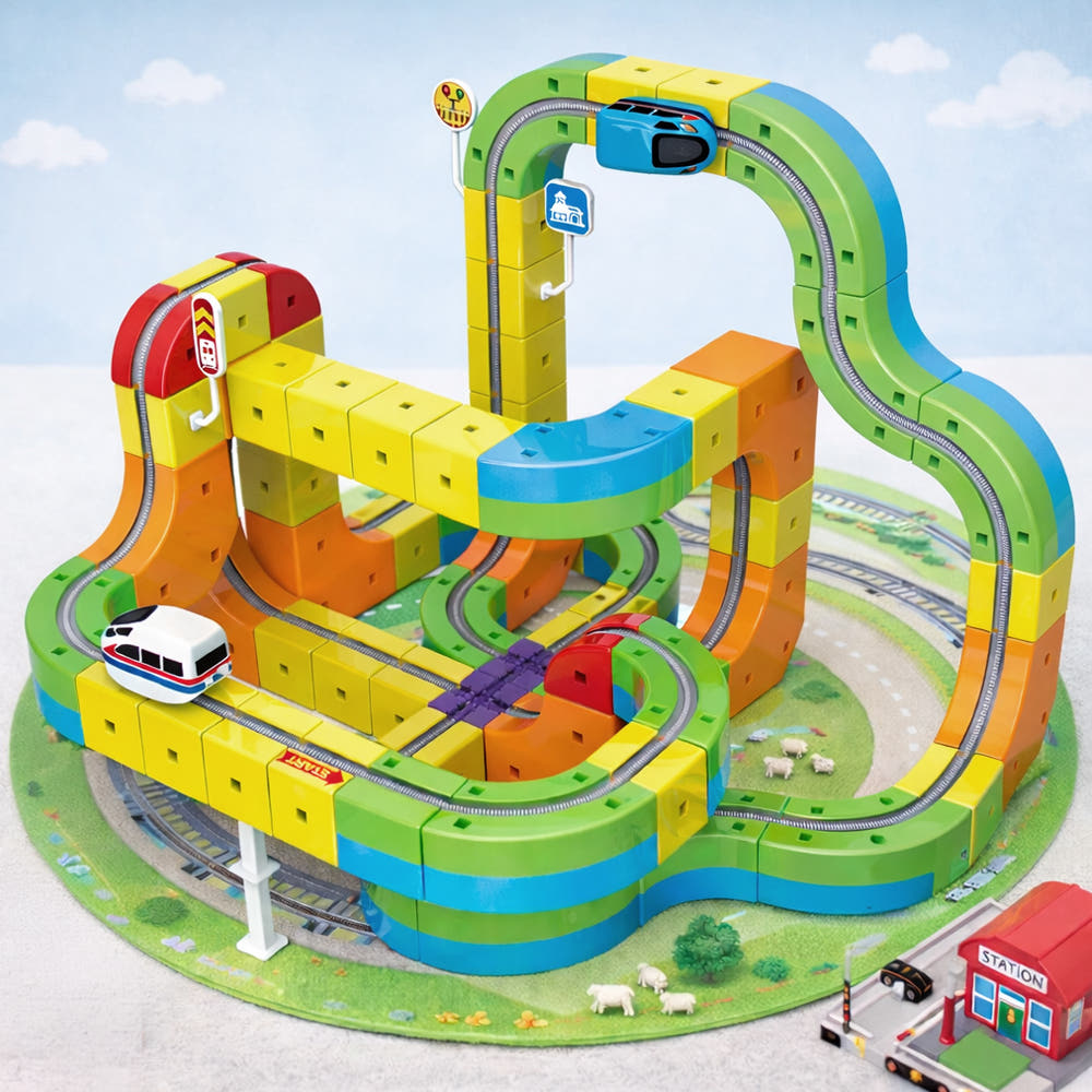 아오라 기차레일블럭 베이직세트(48피스)/디럭스세트(88피스)