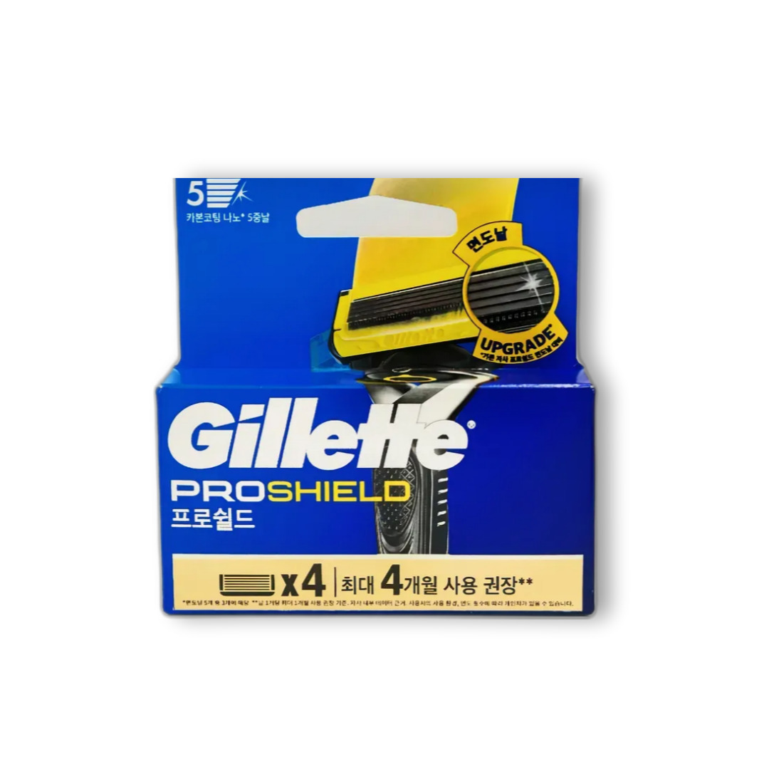 질레트 프로쉴드 옐로우 면도기 2UP/면도날 4입 또는 8입