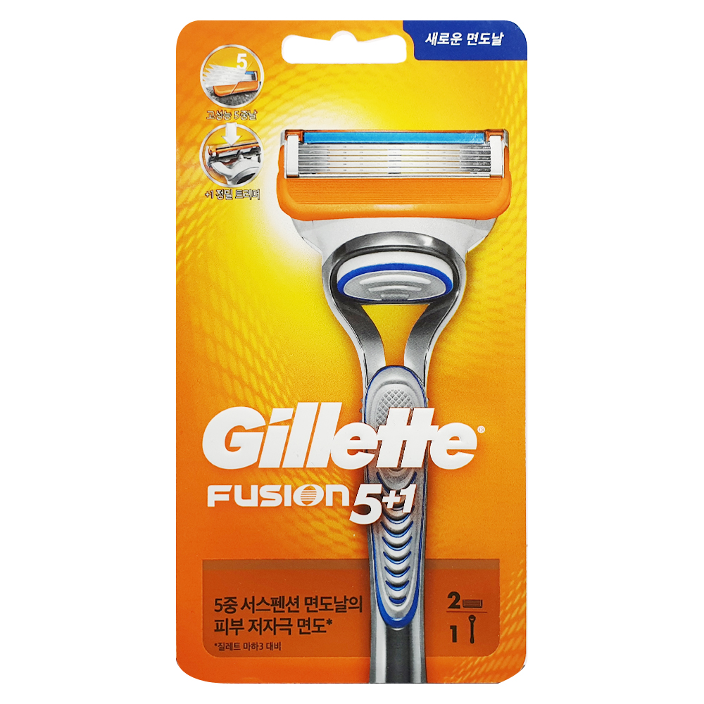 질레트 퓨전 매뉴얼 면도기 2UP/면도날 4입 또는 8입