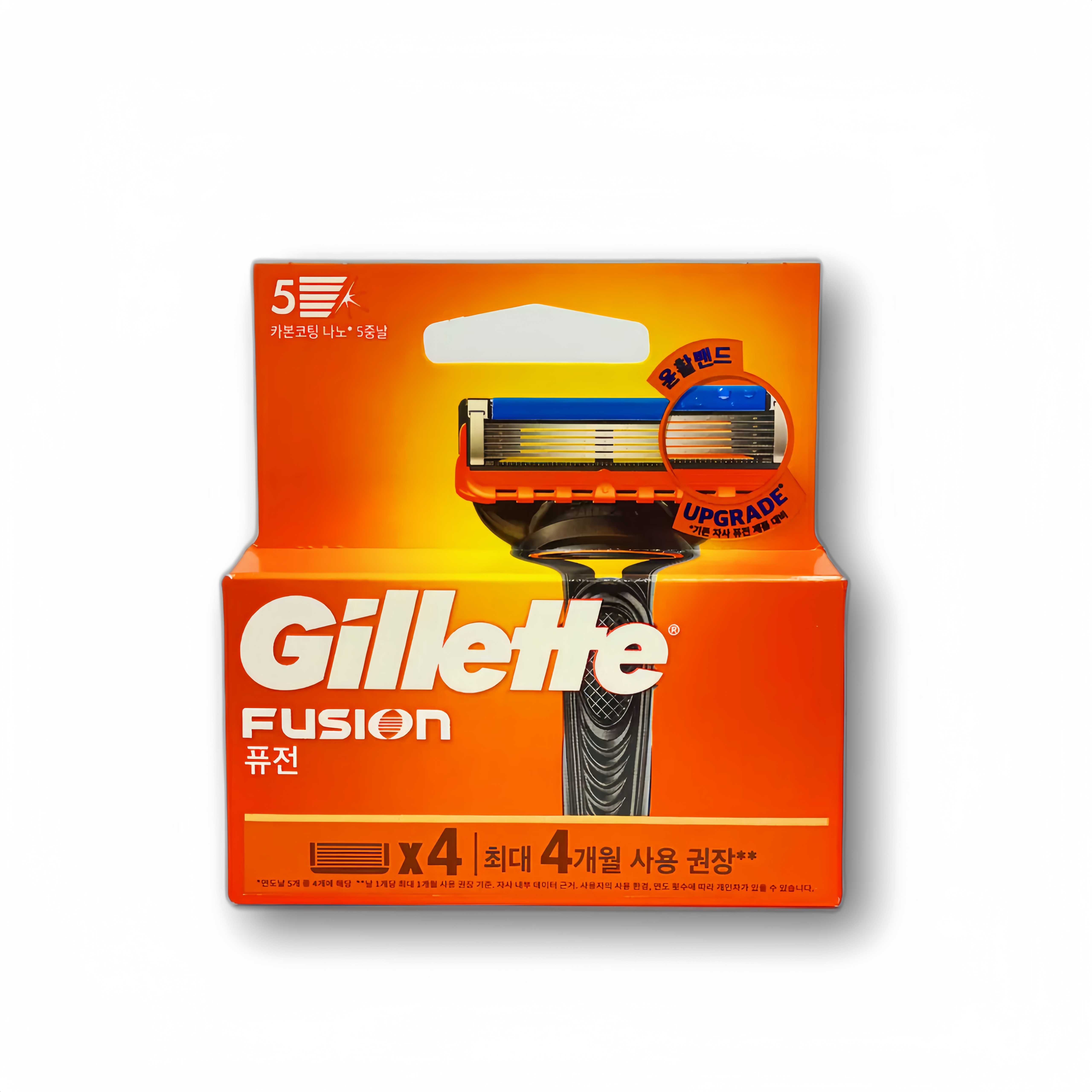 질레트 퓨전 매뉴얼 면도기 2UP/면도날 4입 또는 8입
