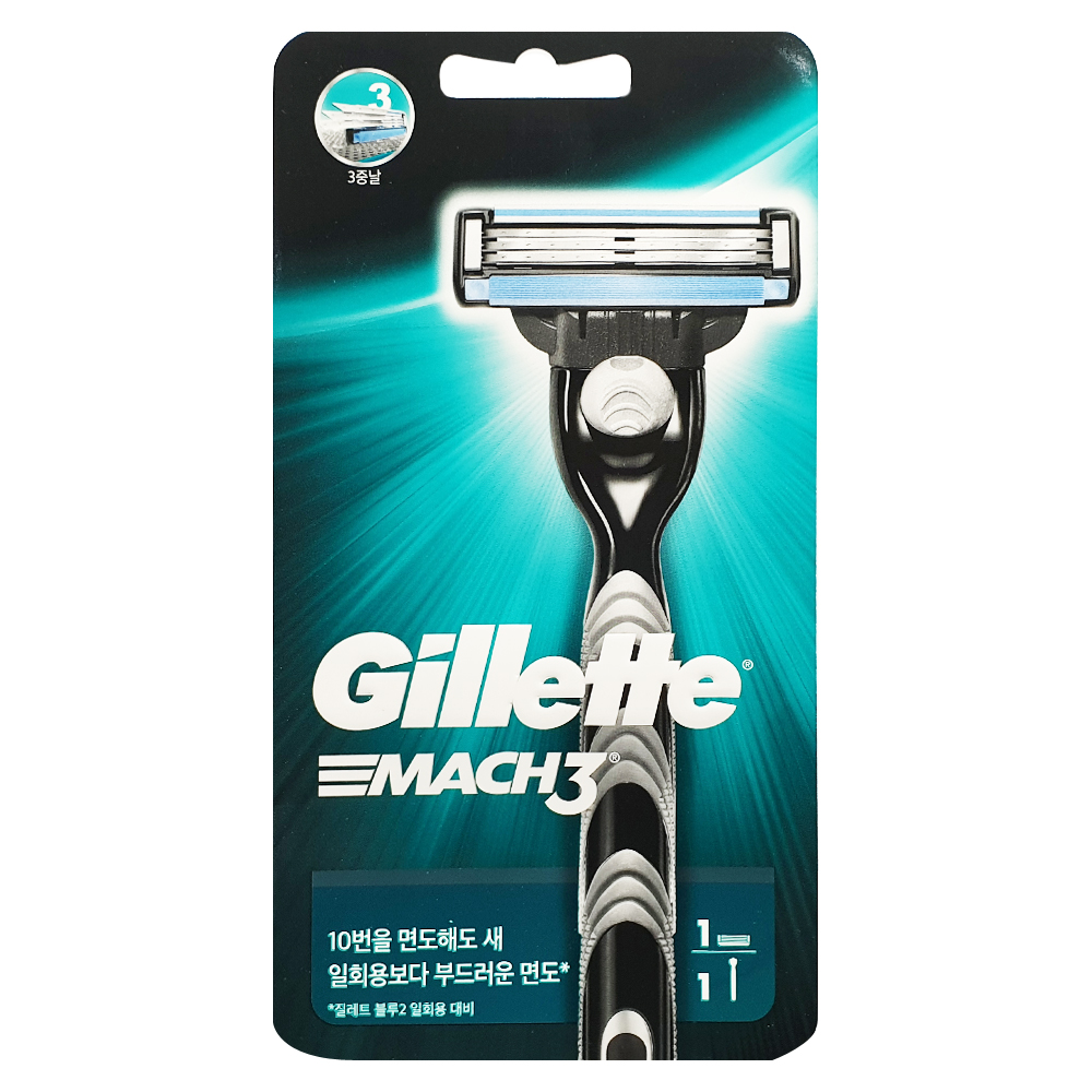질레트 마하3 면도기 1UP/면도날 4입 또는 8입