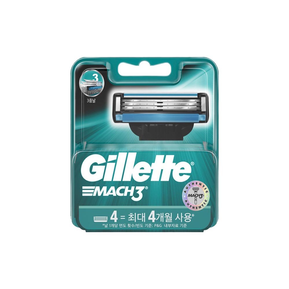 질레트 마하3 면도기 1UP/면도날 4입 또는 8입