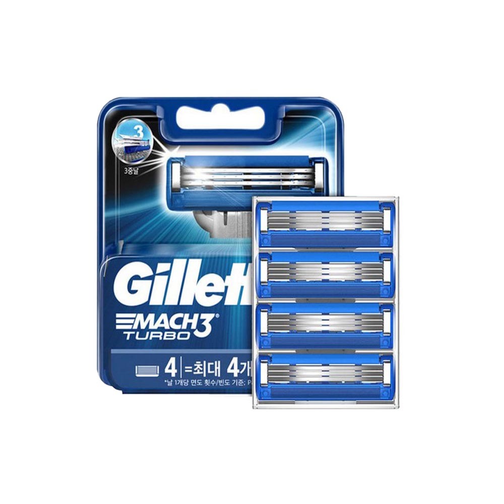 질레트 마하3 터보 면도기 2UP/면도날 4입 또는 8입