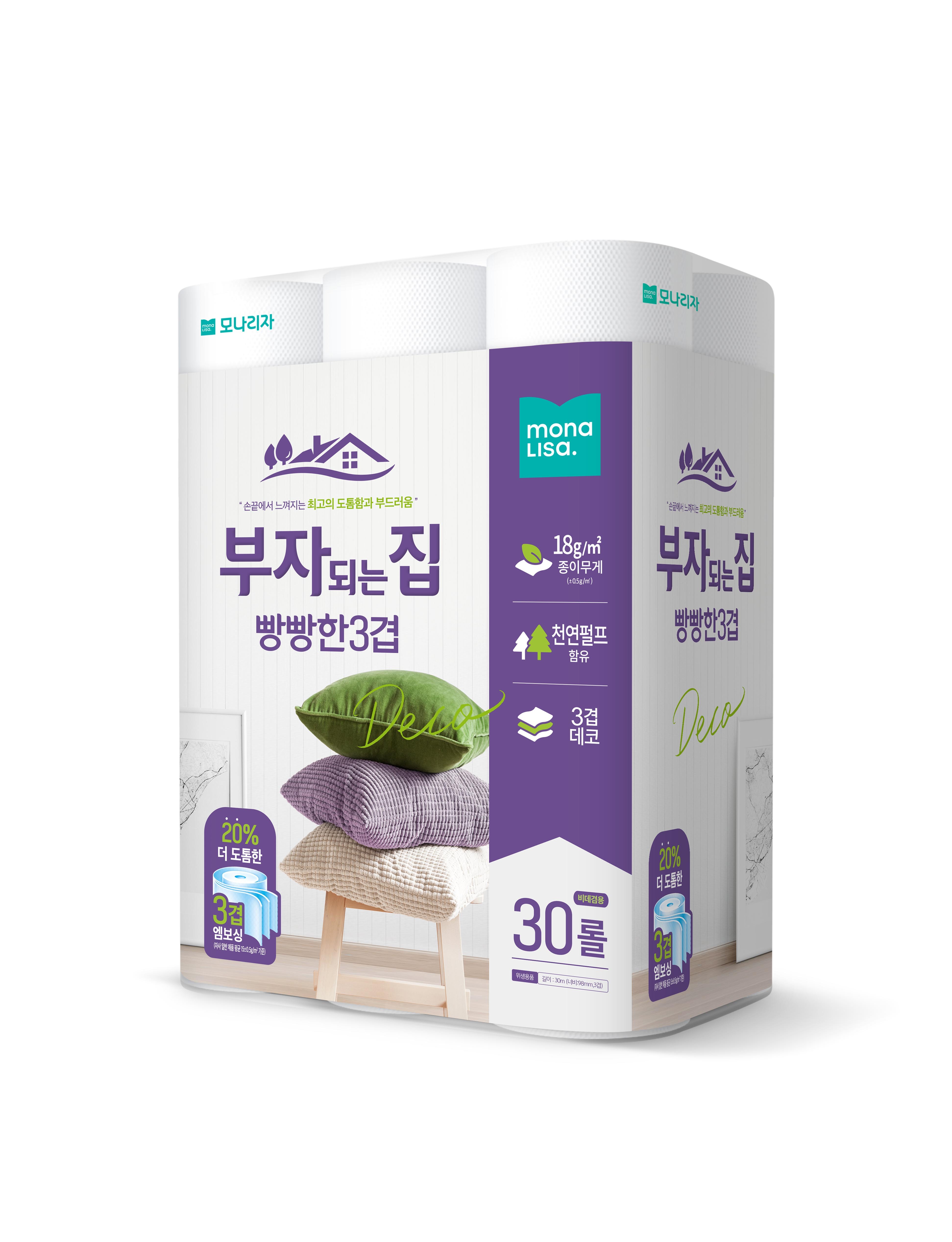 모나리자 부자되는집 30m/35m 30롤 4중 택1