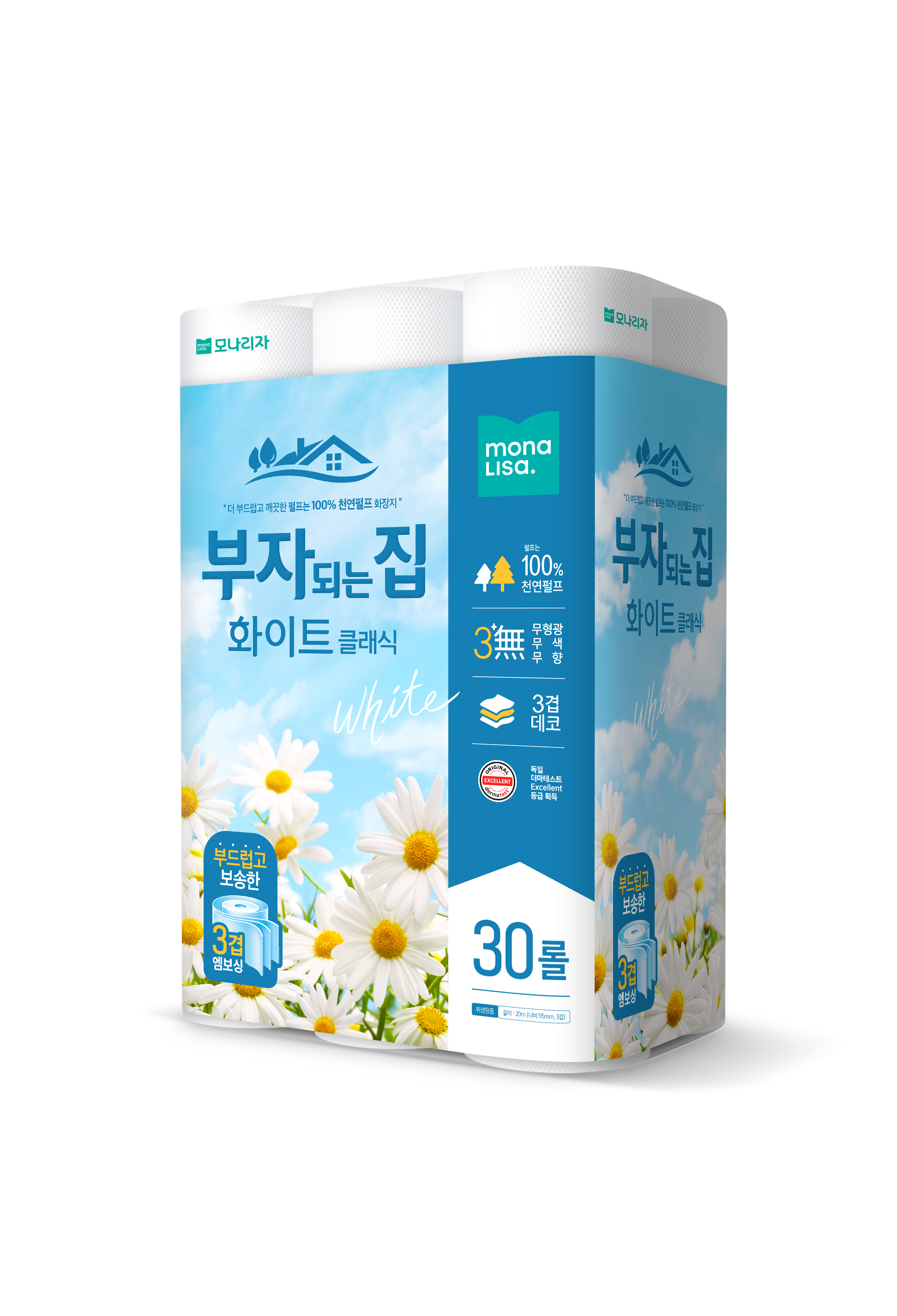 모나리자 부자되는집 20m/25m/27m 30롤 4중 택1