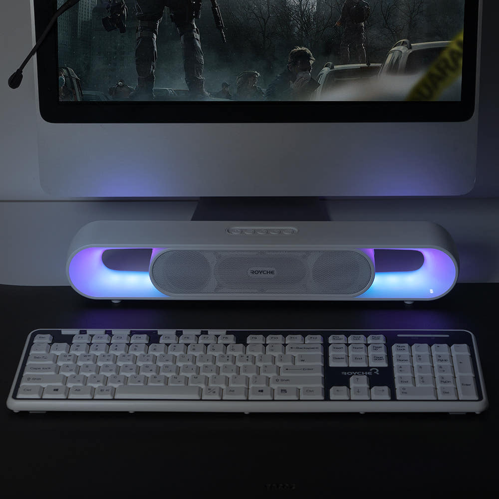 로이체 로이체 RGB LED 게이밍 블루투스 PC 사운드바 RSB-G6000