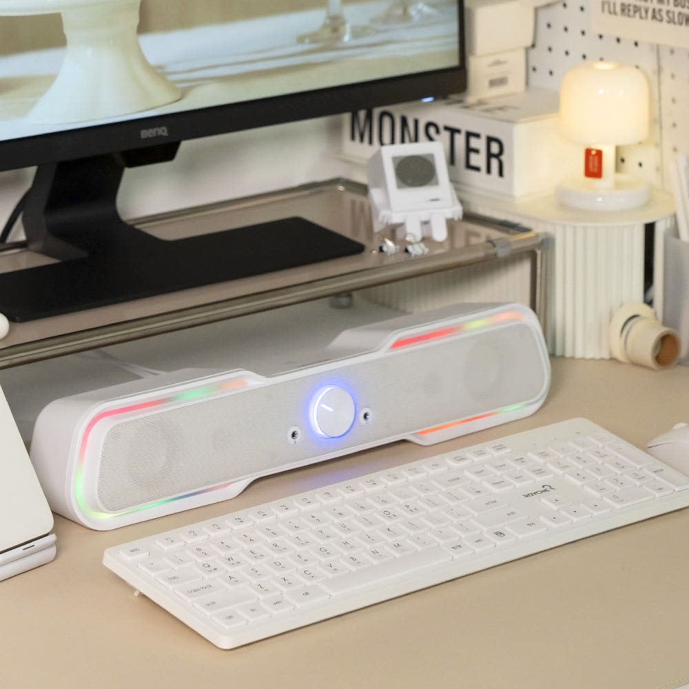 로이체 로이체 RGB LED 게이밍 PC 사운드바 RSB-G5000