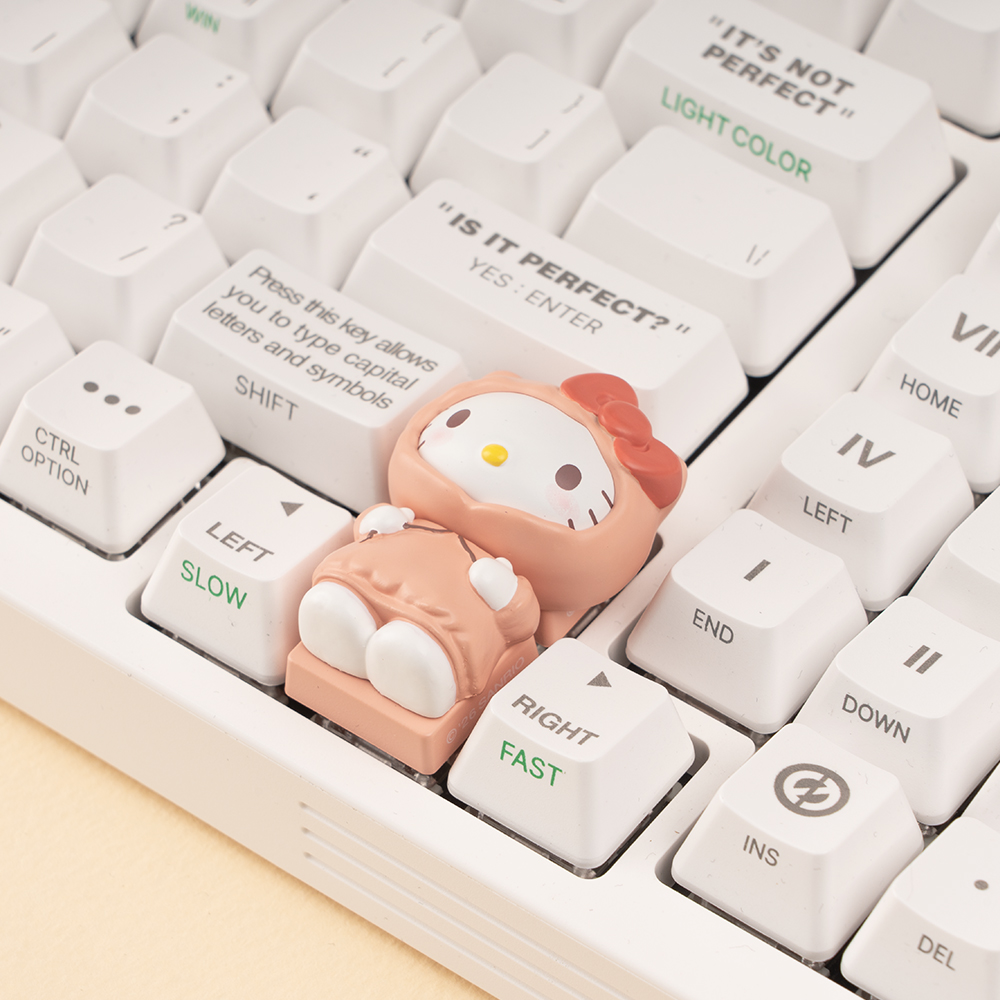 산리오 키캡 키링 헬로키티 시나모롤 포차코 포인트키캡 기계식키보드 클리커 2구