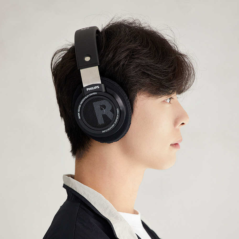필립스 HiFi 스테레오 오픈형 오버이어 고해상도 입문용 유선 헤드셋 SHP9500