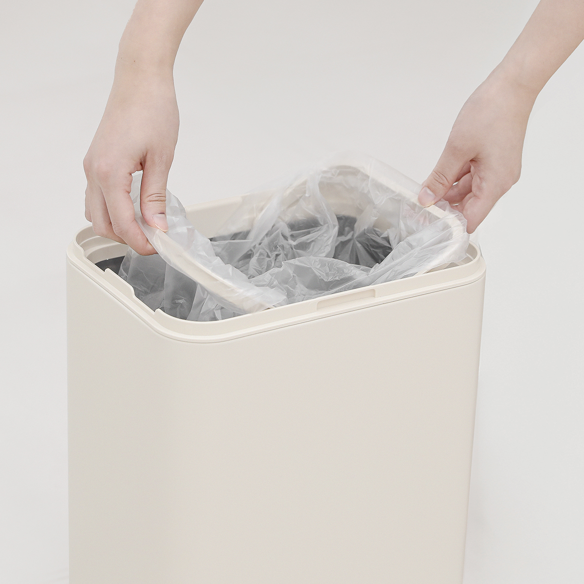무아스 듀얼도어 자동 센서 휴지통 20L