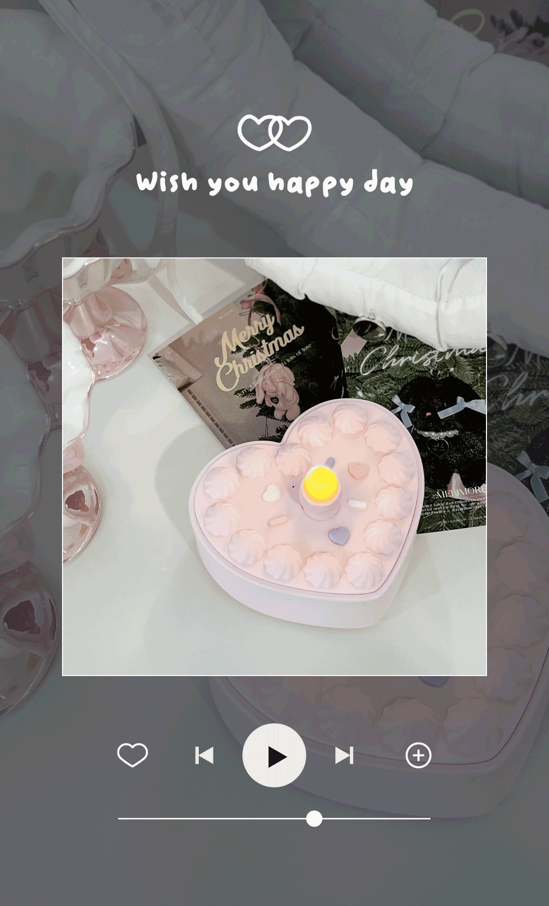 하트케이크 무드등 블루투스 스피커 생일축하노래 감성 생일선물 상세 이미지 2