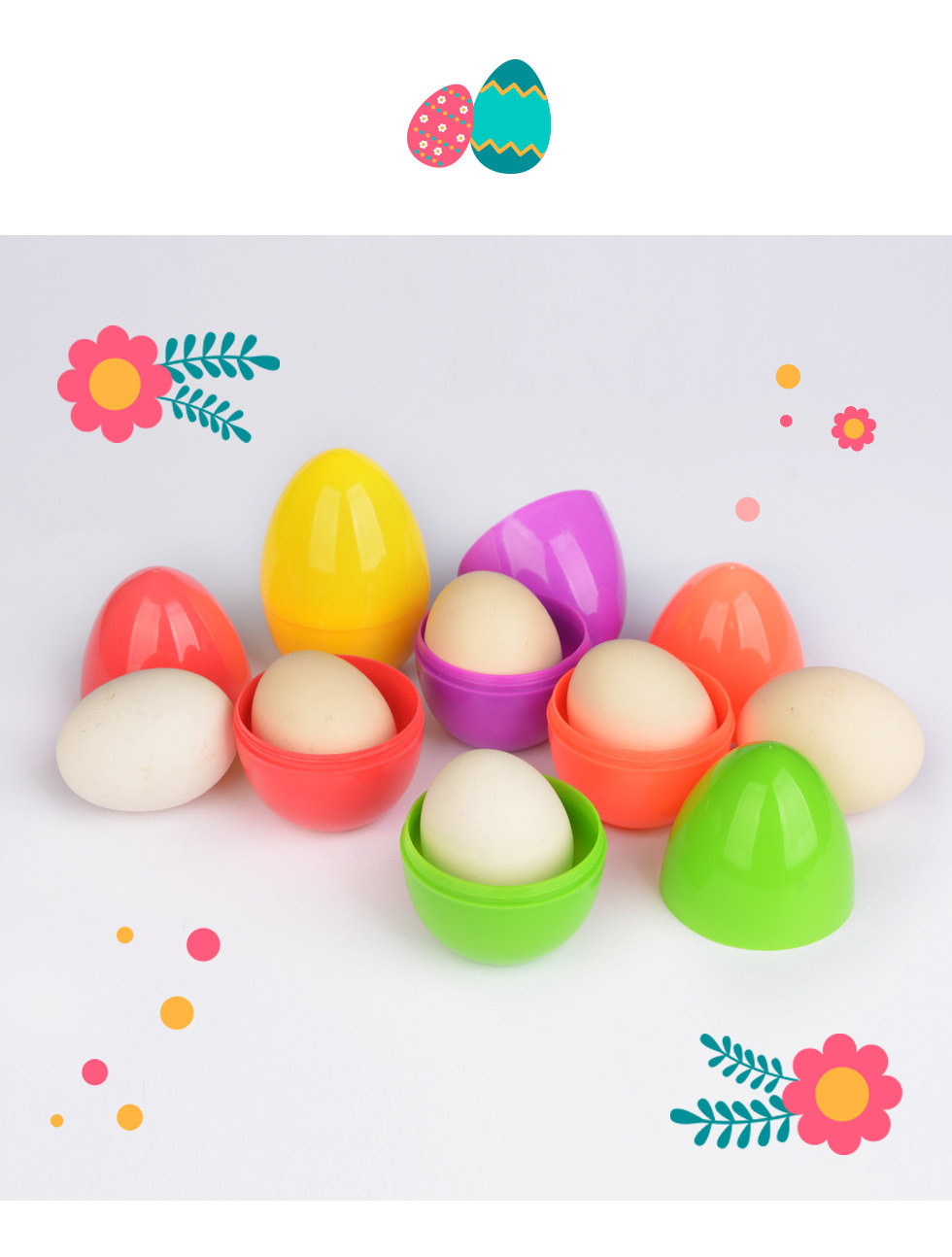 부활절 계란케이스 스탠딩 에그캡슐 (대) 5종에는 계란 한 개가 쏙 들어가 예쁘게 포장됩니다.
