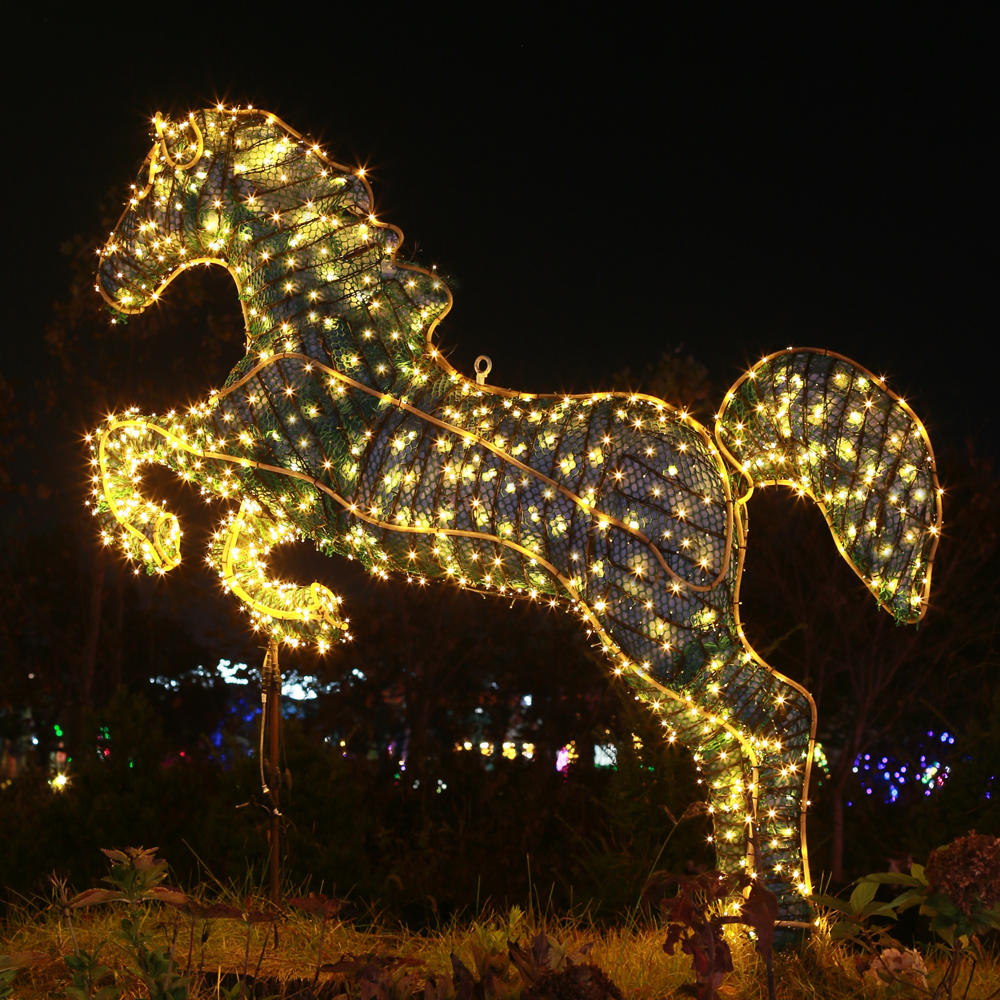 [은하수] 100구 투명선 LED 웜색 지니전구(10M) (전원잭포함) (연결가능) (150cm∼500cm트리용)