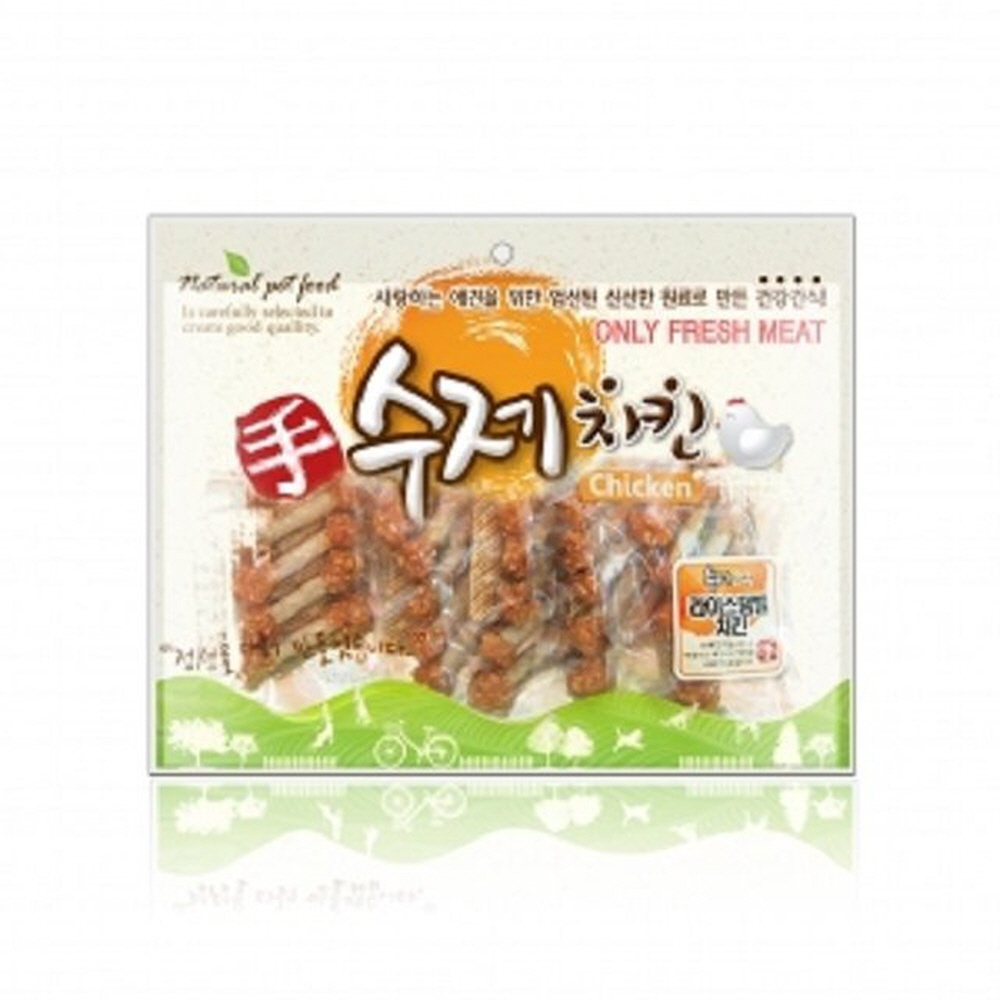 강아지영양식 애견 간식 라이스덤벨치킨 400g 반려견스틱 개껌