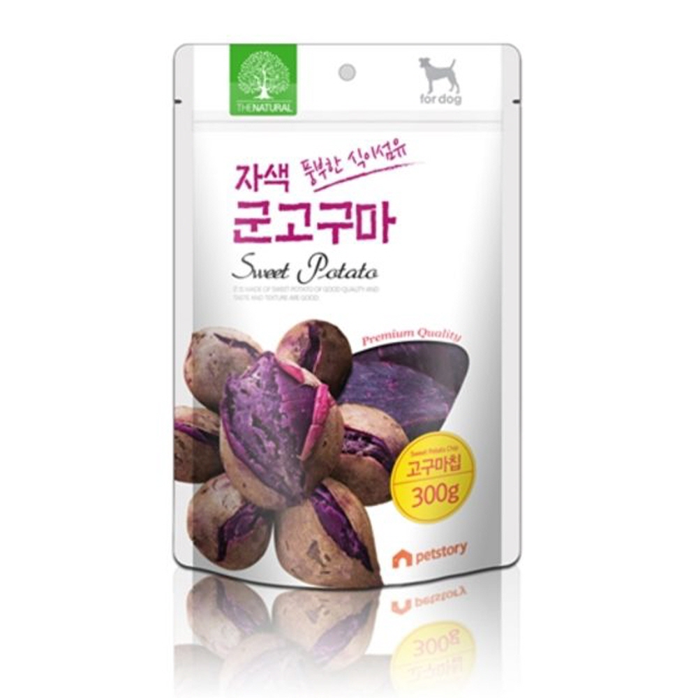 트릿 반려견 간식 자색 고구마 칩 300g 개사료 애견스틱 강아지스낵