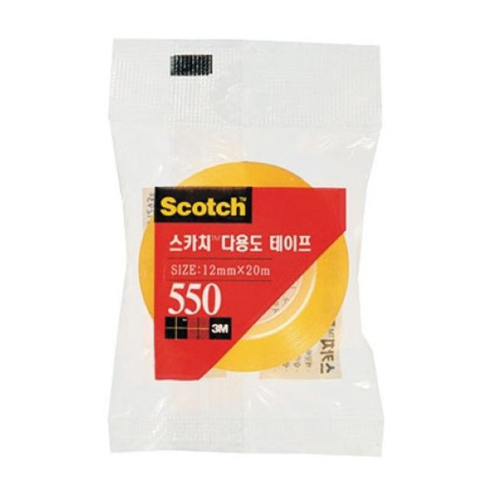 3M 550 스카치 다용도 테이프 리필 12mm X 20m 사무용품 비품 매직 수납함