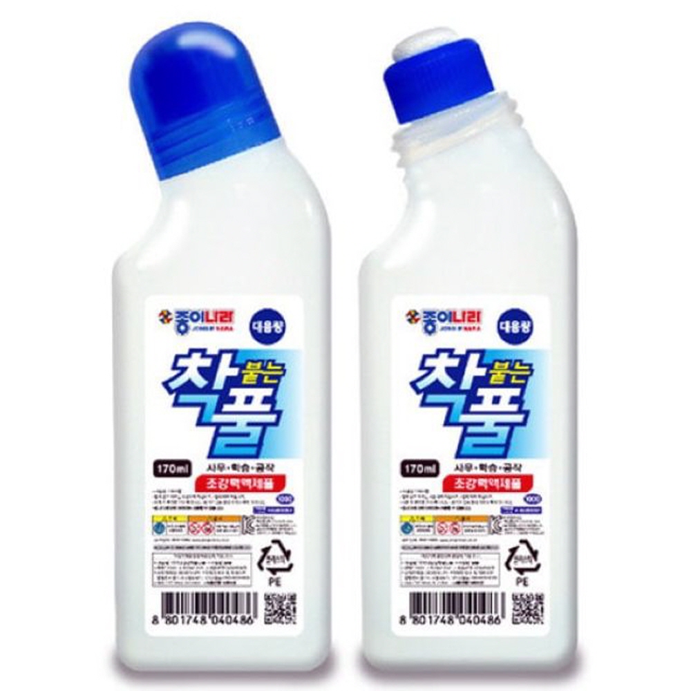 종이나라 2000 착풀 170ml 물풀 착붙는풀 액괴 문구 사무용품